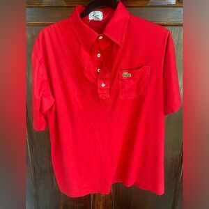 Men’s Vintage Lacoste Polo Red Large